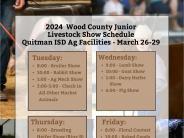 Wood County Junior Livestock Show 2024 Schedule
