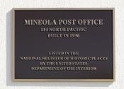 Mineola Post Office Plaque